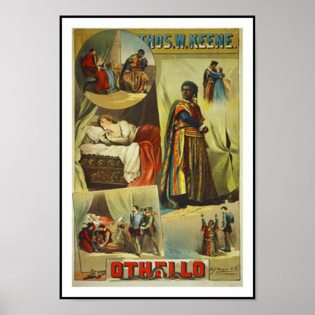 Affiches Théâtre Vintage "Othello" (Devant)