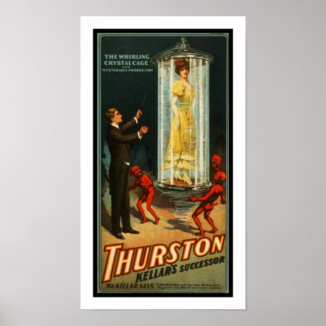 Affiches Théâtre Vintage Thurston Magican (Devant)