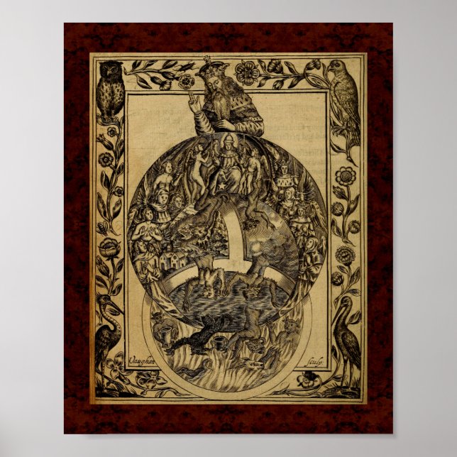 Affiches Theatrum Chemicum : 1652 Illustration de l'alchimi (Devant)