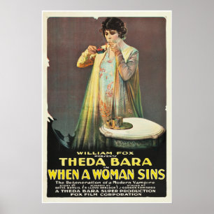 Affiches Theda Bara "Quand une femme pèche"