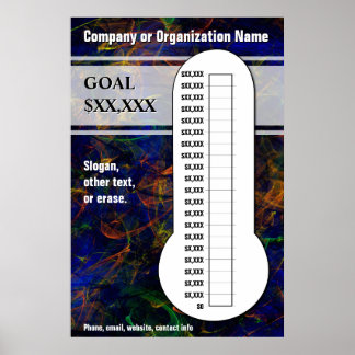 Affiches Thermomètre bleu tourbillonnant