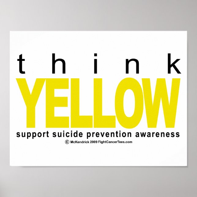 Affiches Think YELLOW Suicide Prevention (Devant)