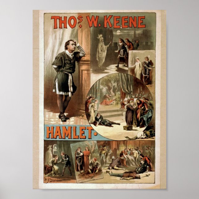 Affiches Tho' .W. Keene, Hamlet Retro Theatre (Devant)