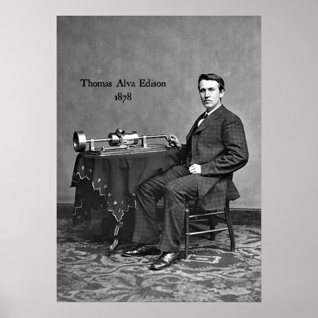 Affiches Thomas Alva Edison, 1878 (Devant)