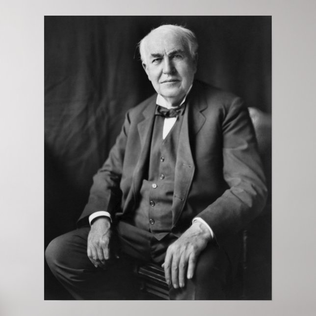 Affiches Thomas Alva Edison Portrait (Devant)