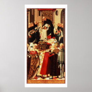 Affiches Thomas d'Aquin étant reçu dans l'O dominicain