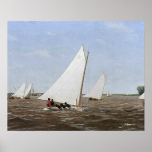 Affiches Thomas Eakins - Bateaux à voile Racing sur le Dela