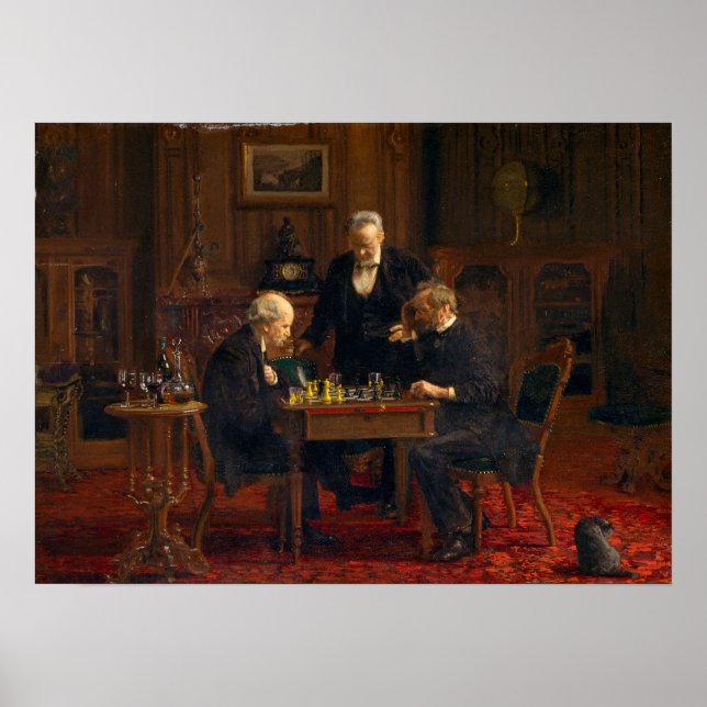 Affiches Thomas Eakins Les Joueurs D'Échecs (Devant)