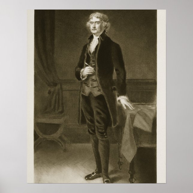 Affiches Thomas Jefferson, 3e président des États-Unis (Devant)