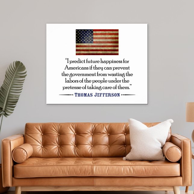 Affiches Thomas Jefferson : Je prédis le bonheur futur... (Patriotic Poster)