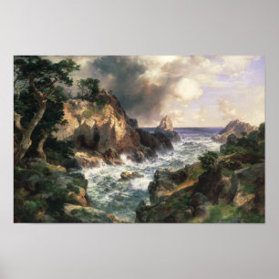 Affiches Thomas Moran - Point Lobos, Monterey, Californie