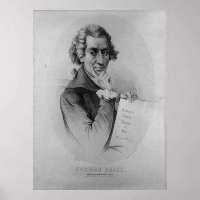 Affiches THOMAS PAINE Lithographie par Peter Kramer (Devant)