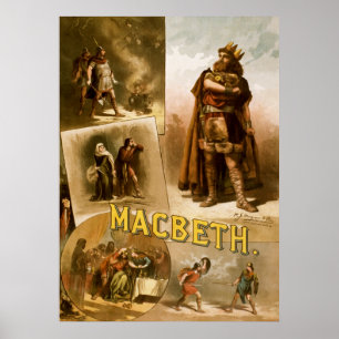 Affiches Thomas W. Keene dans MacBeth de William Shakespear
