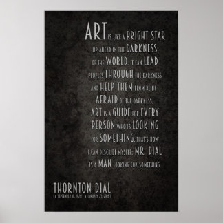 Affiches Thornton Dial Citation Inspirationnelle sur l'art
