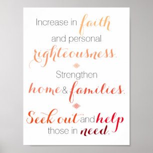 Affiches Three-Fold Relief Society Purpose