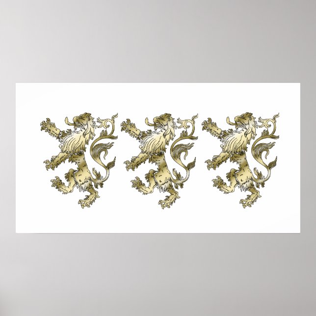 Affiches Three lions shaded gifts (Devant)