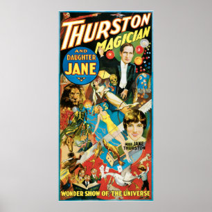 Affiches Thurston & Fille Jane Magicien Publicité