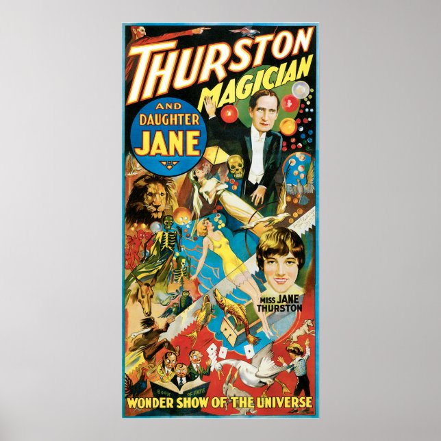 Affiches Thurston & Fille Jane Magicien Publicité (Devant)
