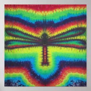 Affiches Tie Dye Dragonfly