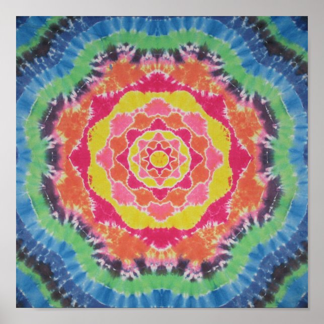 Affiches Tie Dye Mandala Canvas (Devant)