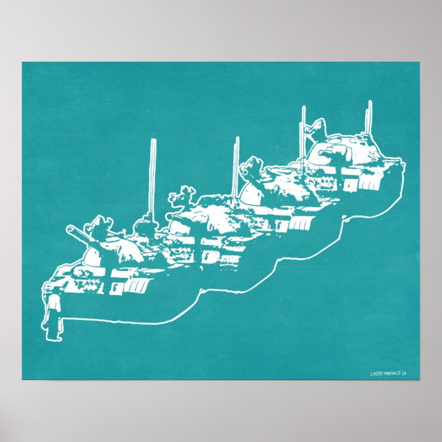 Affiches Tienanmen Tank Man (Devant)