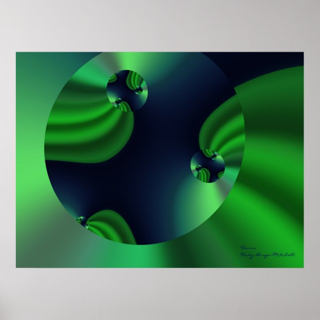 Affiches Tierra Earth Cool Art Abstrait Fractal (Devant)