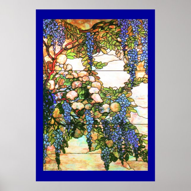 Affiches Tiffany Stainglé Wisteria Imprimer (Devant)