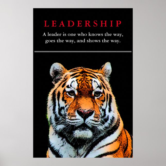 Affiches Tiger Eyes Leadership Inspiration (Devant)