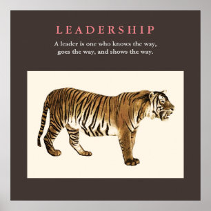 Affiches Tiger Leadership Inspiration Pop Art