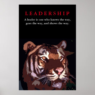 Affiches Tiger Leadership Inspiration Pop Art