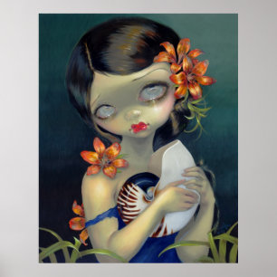 Affiches Tiger Lily, Tiger Nautilus ART PRINT big eye fairy