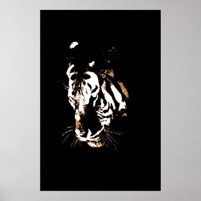 Affiches Tiger Pop Art (Devant)