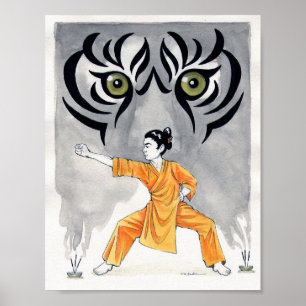 Affiches Tigre de Kung Fu