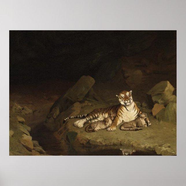 Affiches Tigre et Cubs Jean-Leon Gerome 1884 (Devant)