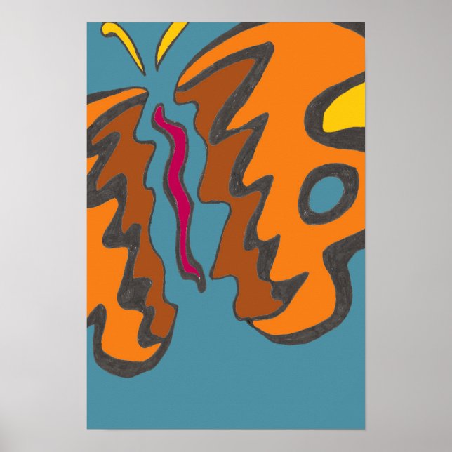 Affiches Tigre Flutterfly 13x19 (Devant)