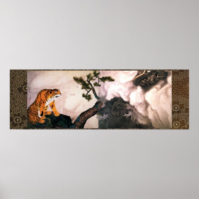 Affiches Tigre y dragón (1781) Maruyama Okyo (Devant)