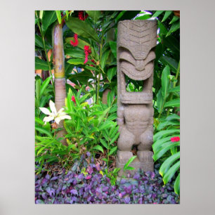 Affiches Tiki dans le jardin