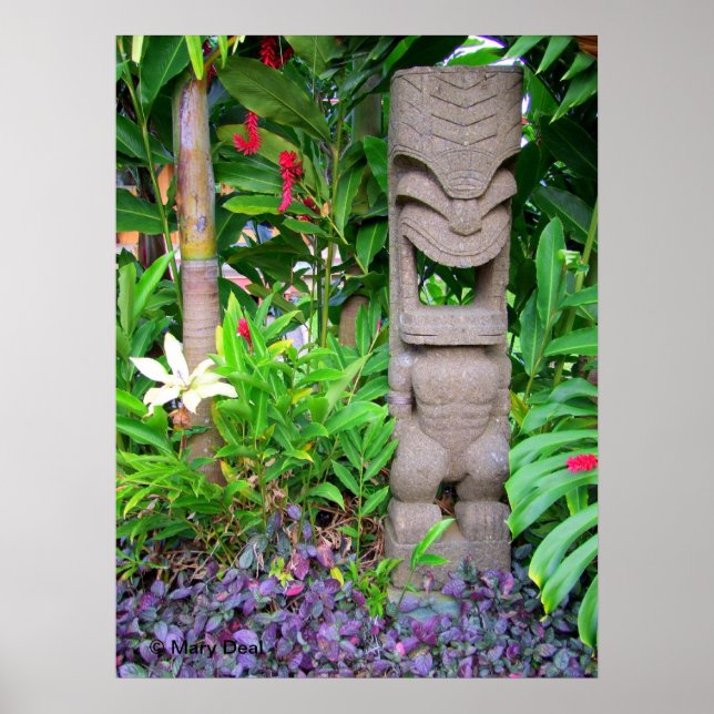 Affiches Tiki dans le jardin (Devant)