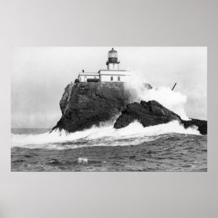 Affiches Tillamook, phare de l'Orégon près de bord de la