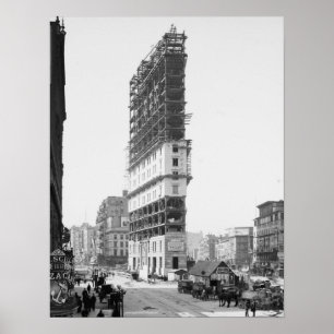 Affiches Times Building Under Construction, New York : 1904