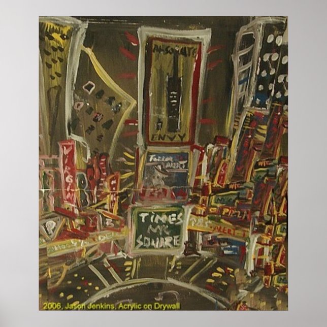 AFFICHES TIMES SQUARE FENDU (Devant)