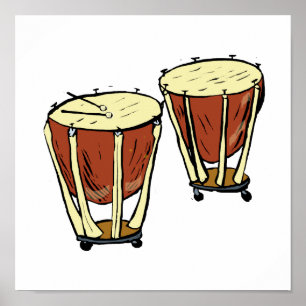 Affiches Timpani Two With Mallets Graphic Image