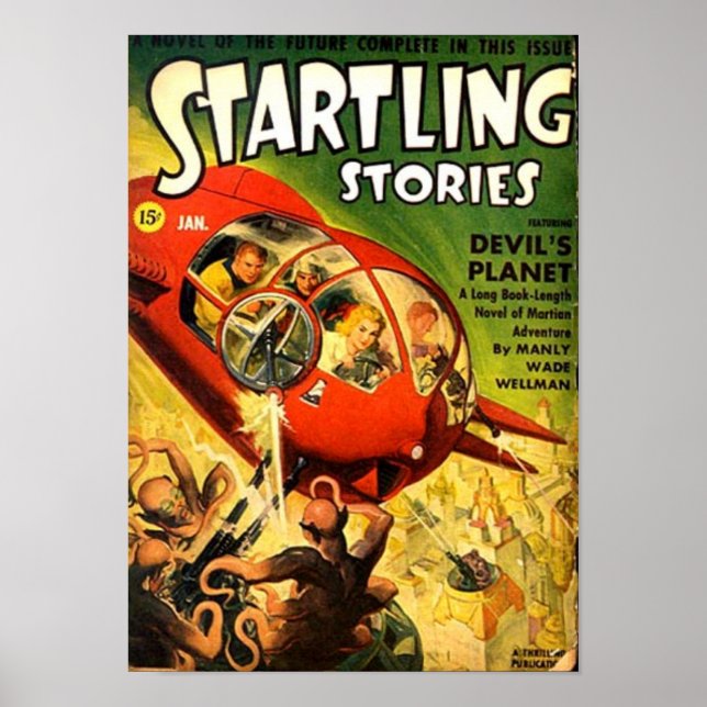 Affiches Tiny Red Spaceship (Devant)