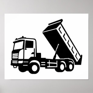 Affiches Tipper de camion de vidange