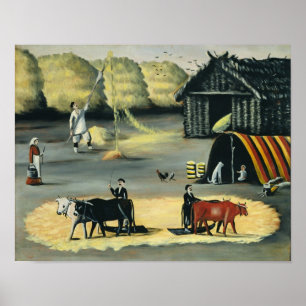 Affiches Tir le sol dans un pays géorgien