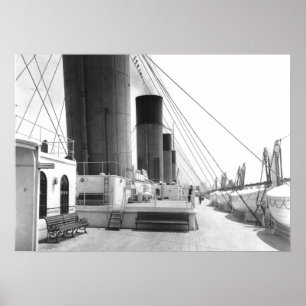 Affiches Titanic Photo Deck et Lifeboats