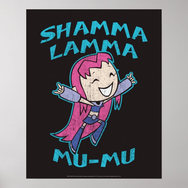 Affiches Titans Ados, allez ! | Starfire "Shamma Lamma Mu-M (Devant)