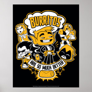 Affiches Titans Ados, partez !   Beast Boy "Burritos Are Be
