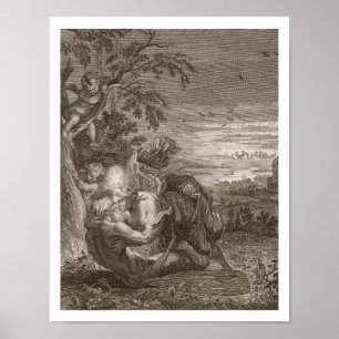 Affiches Tithonus, Mari d'Aurora, transformé en pâtisserie