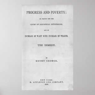 Affiches Titlepage au 'progrès et au Poverty